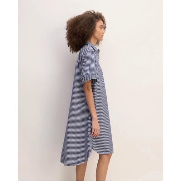 Everlane The Daytripper Dress In Dark Navy / White Size XL - Picture 2 of 11